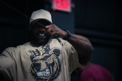 Men’s Bear With Crown Oversized faded t-shirt - Bearclothing 