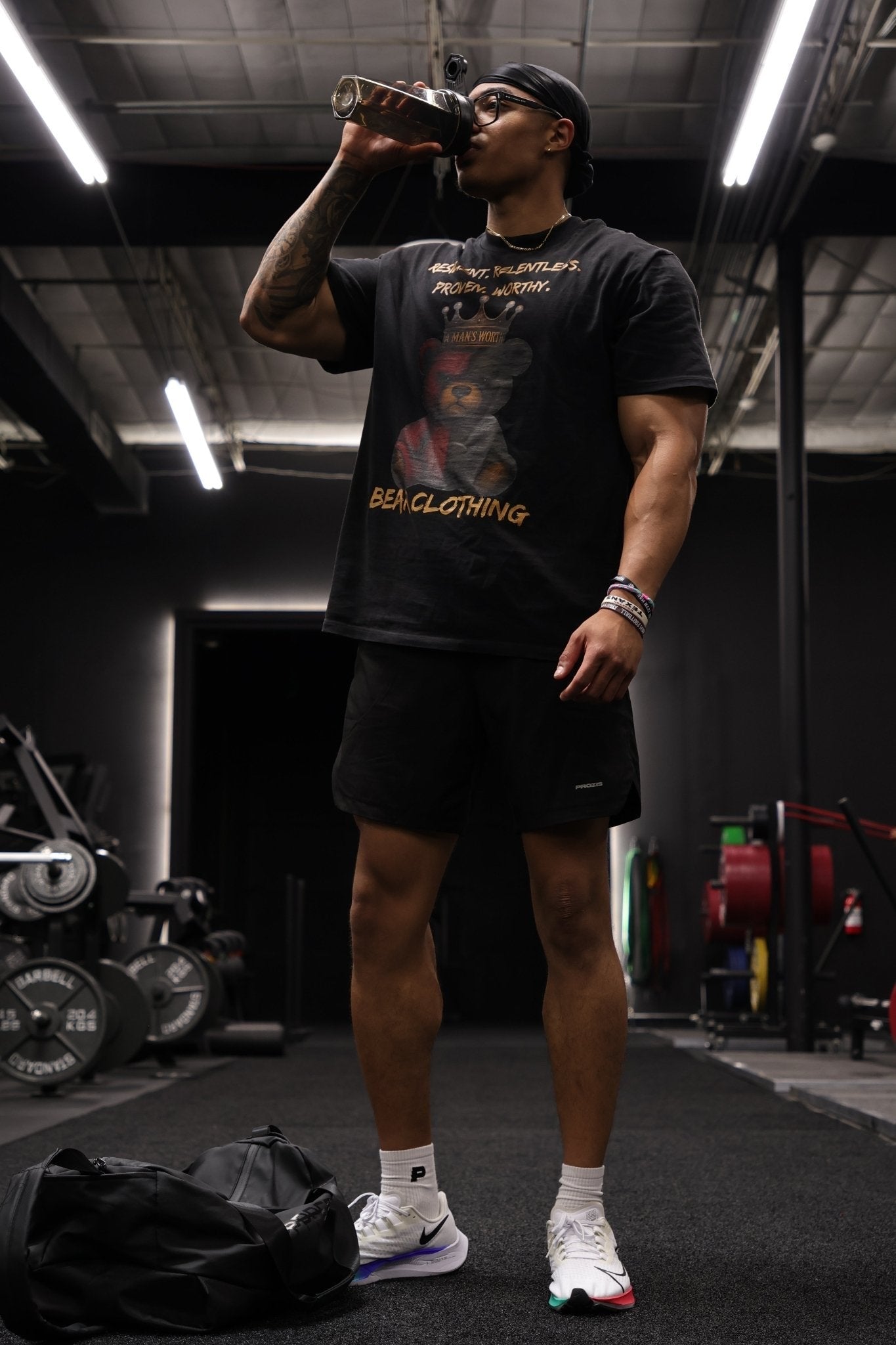 Men Full Body A Man’s Worth Oversized faded t-shirt - Bearclothing 