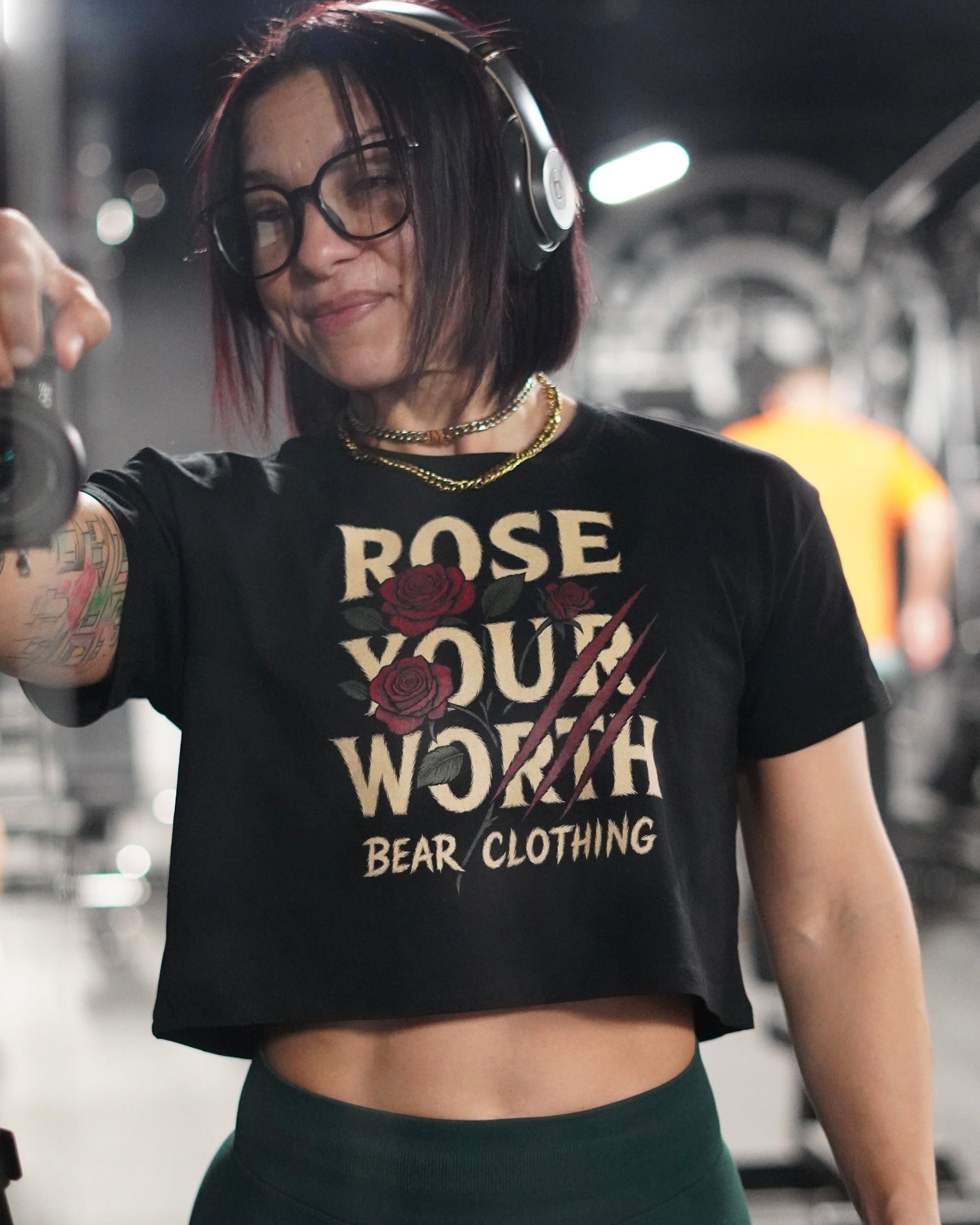 Women’s Rose Your Worth crop top - Bearclothing 