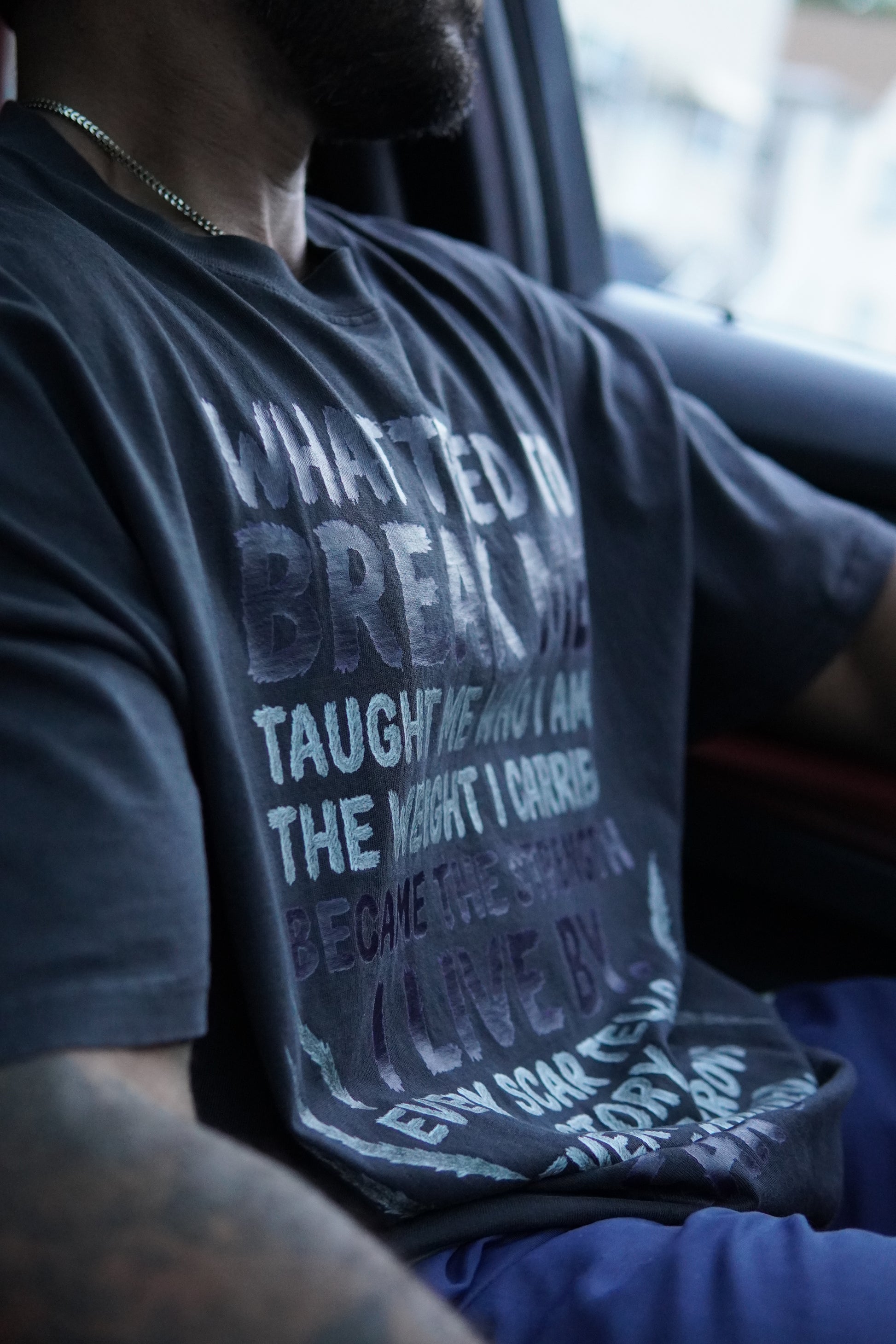 What Tried To Break Me Men Oversized faded T-shirt - Bearclothing 