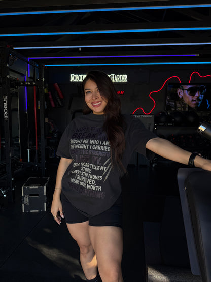 Women What Tried To Break Me Oversized faded t-shirt - Bearclothing 