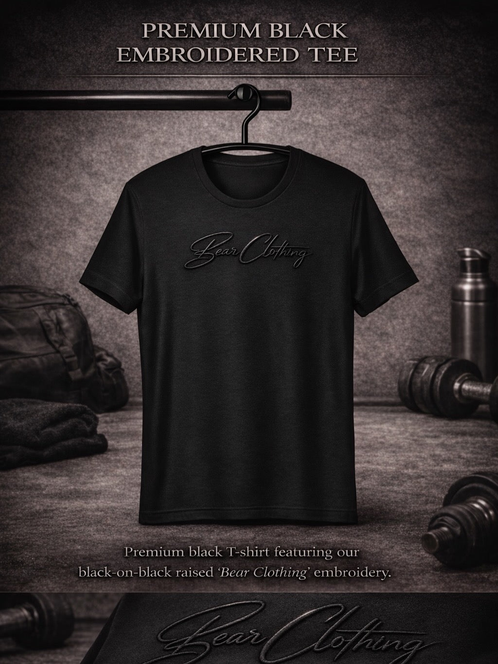 Blackout Embroidered Signature Unisex t-shirt - Bearclothing 
