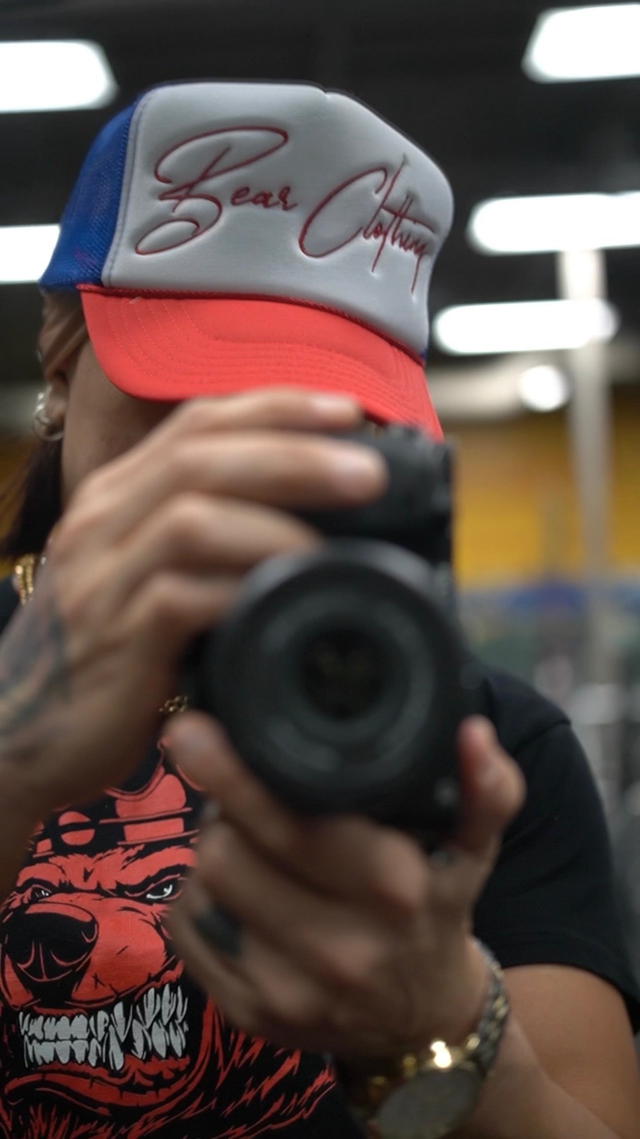 Signature Red Foam trucker hat - Bearclothing 