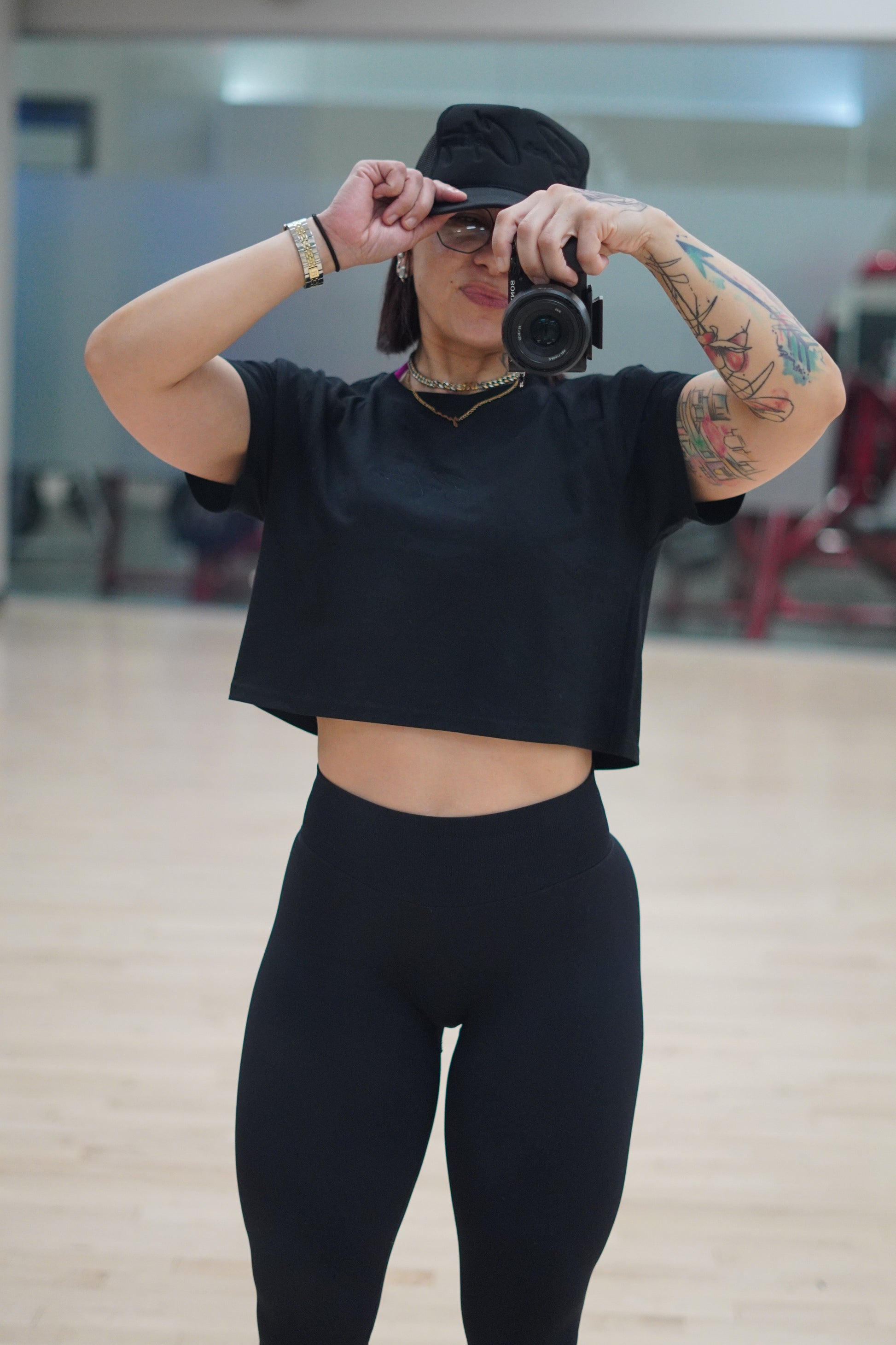 Blackout  Embroidered  crop top - Bearclothing 