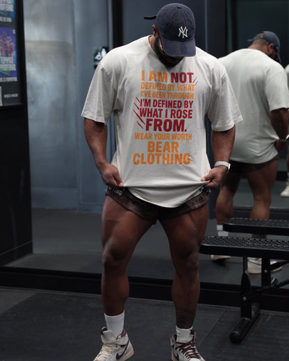 I Am Not  Defined Men Oversized  Premium T-shirt - Bearclothing 