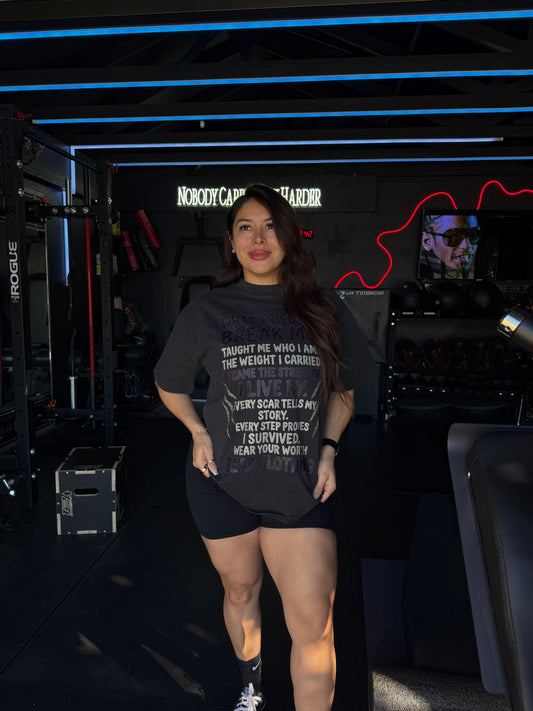 Women What Tried To Break Me Oversized faded t-shirt - Bearclothing 