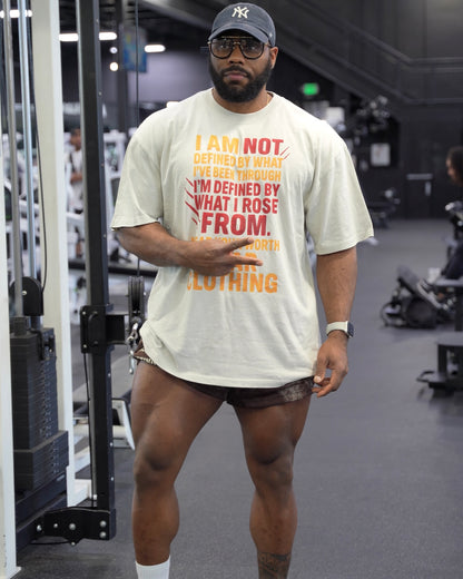 I Am Not  Defined Men Oversized  Premium T-shirt - Bearclothing 