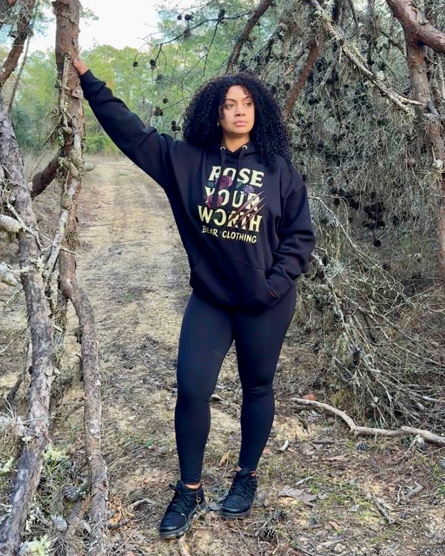 Unisex Rose Your Worth Hoodie - Bearclothing 
