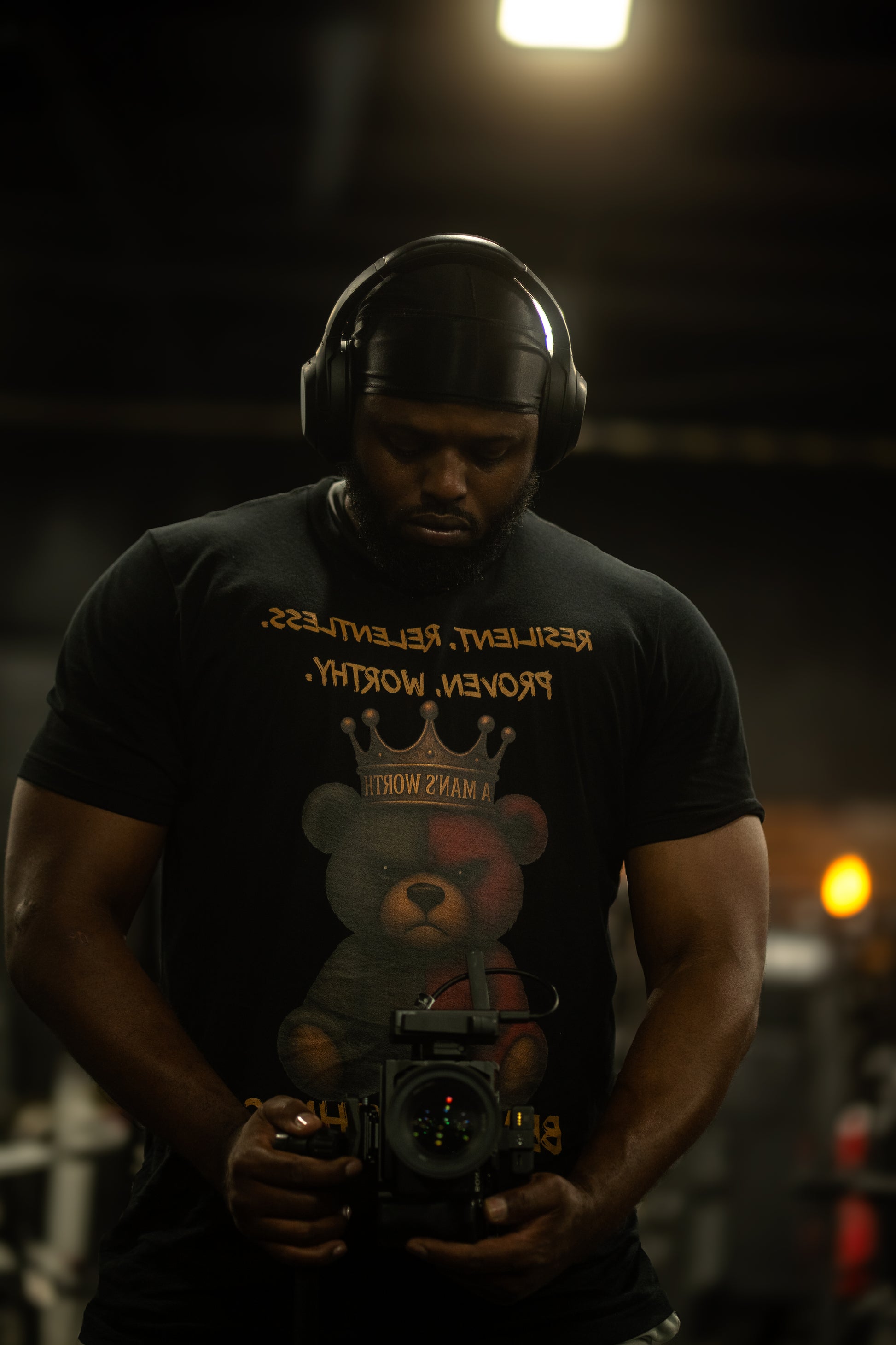 Men Full Body A Man’s Worth Oversized faded t-shirt - Bearclothing 