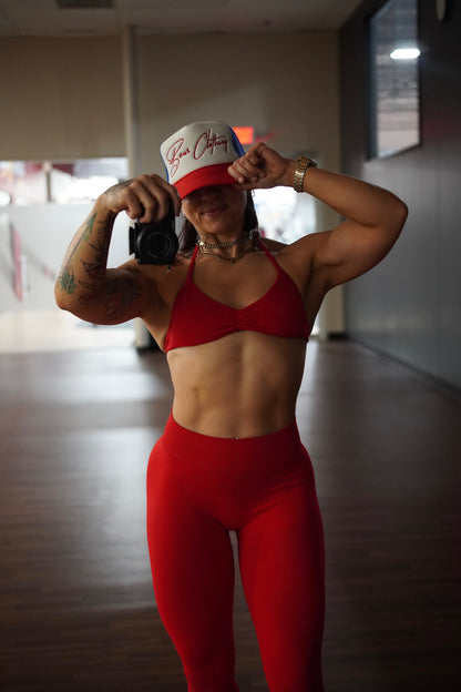 Signature Red Foam trucker hat - Bearclothing 