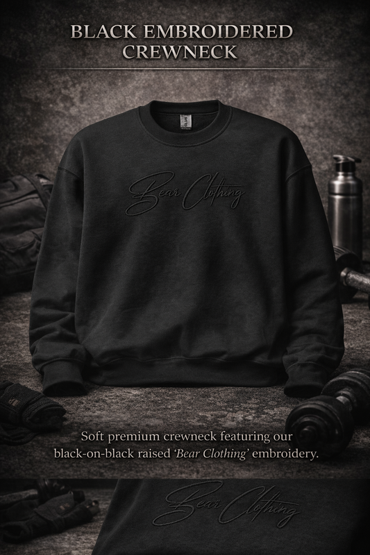 Blackout Embroidered Signature  Unisex Sweatshirt - Bearclothing 