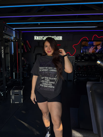 Women What Tried To Break Me Oversized faded t-shirt - Bearclothing 