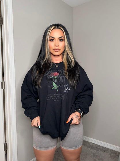 Unisex  Rose Your Worth Sweatshirt - Bearclothing 