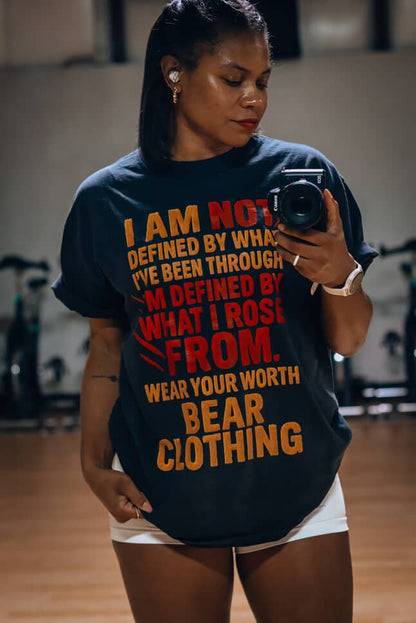 I Am Not Defined Women Oversized Premium T-shirt - Bearclothing 